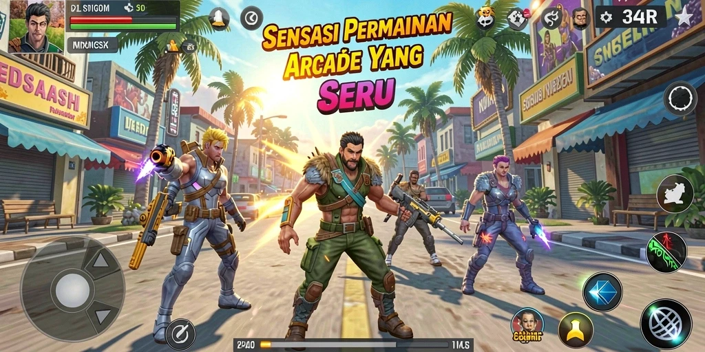 Tampilan gameplay seru dari 34R yang menantang.