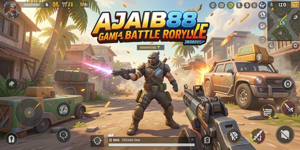 Gameplay seru dan menegangkan di AJAIB88 Battle Royale.