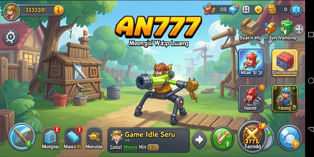 Tampilan gameplay AN777 yang menarik dengan berbagai karakter lucu.