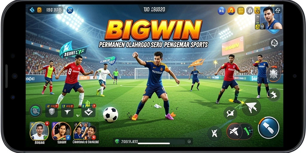 Tampilan aksi intens dari gameplay olahraga di BIGWIN.