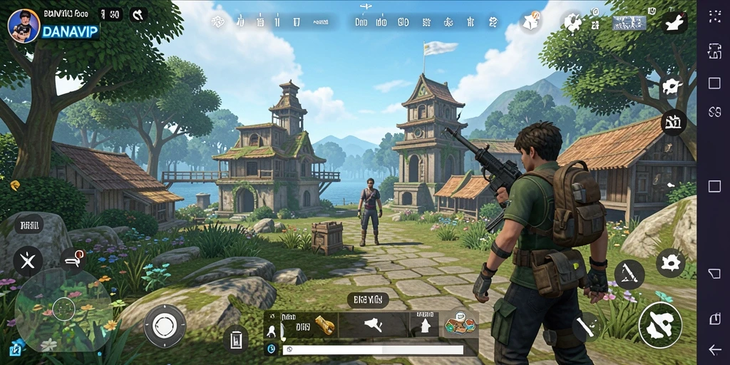 Tangkapan layar menunjukkan gameplay menarik di dunia terbuka DANAVIP.