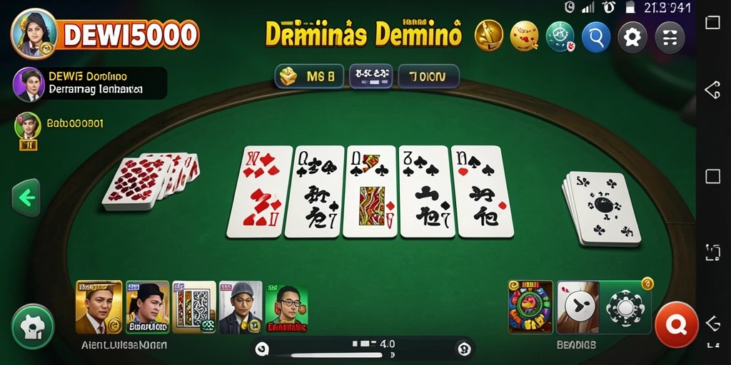 Tampilan permainan Domino yang mendebarkan di DEWI5000.