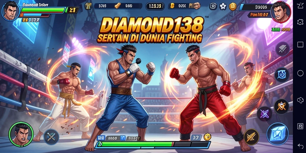 Screenshot gameplay DIAMOND138 dengan pertarungan seru.