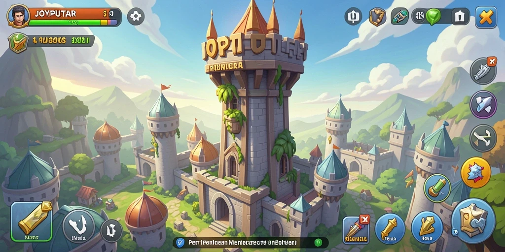 Tampilan gameplay seru dari game Tower Defense JOYPUTAR.