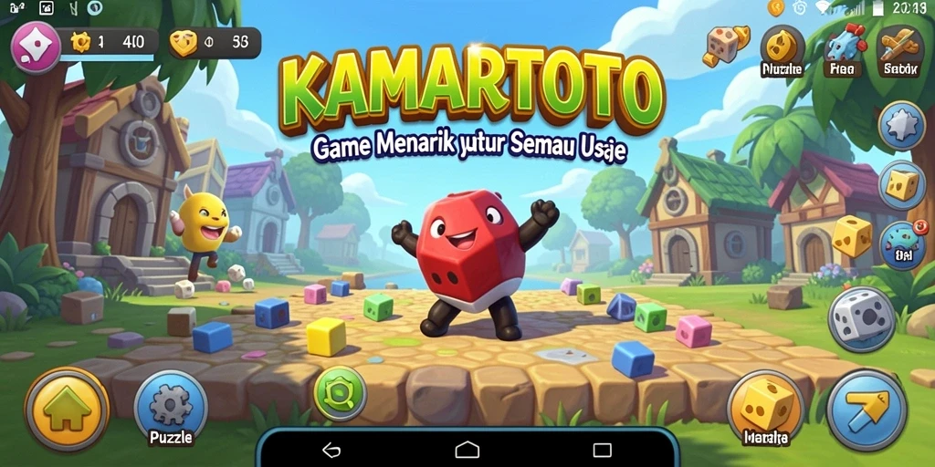 Screenshot gameplay KAMARTOTO dengan puzzle menarik dan tantangan seru.