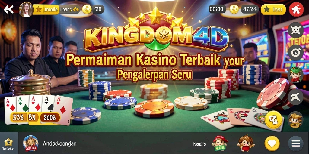 Tampilan gameplay seru di KINGDOM4D dengan berbagai pilihan permainan kasino.
