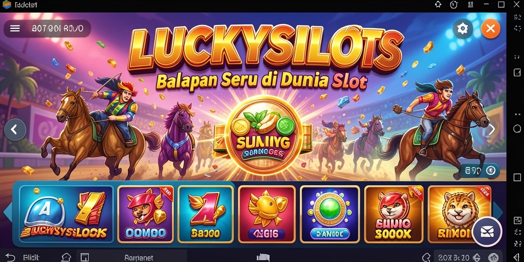Tampilan gameplay LUCKYSLOTS yang seru dan penuh aksi balapan.