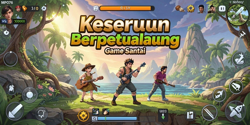 Tangkapan layar gameplay MPO76 yang penuh warna dan menghibur.
