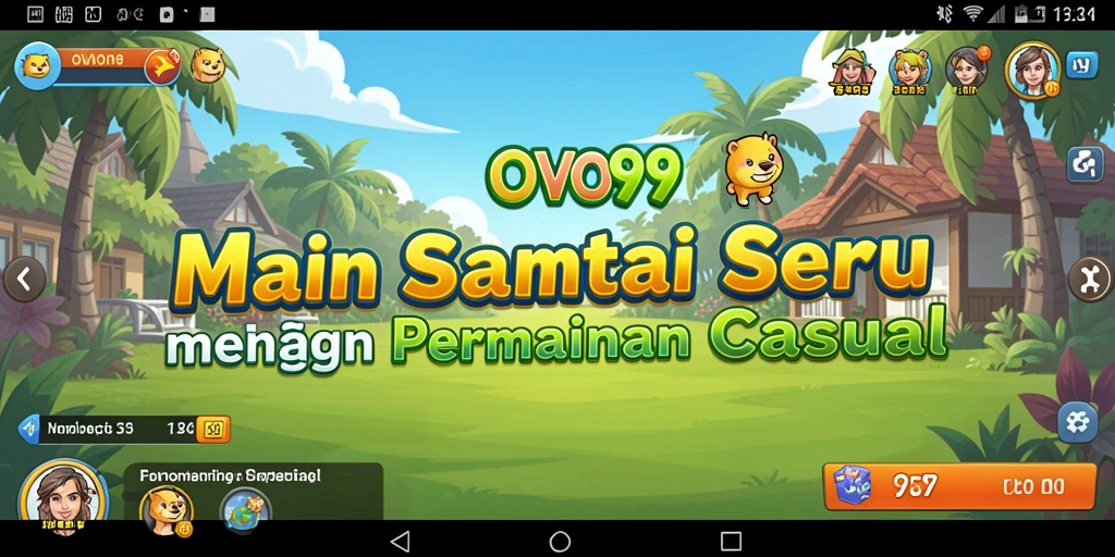 Screenshot menunjukkan gameplay OVO99 yang menyenangkan dan interaktif.