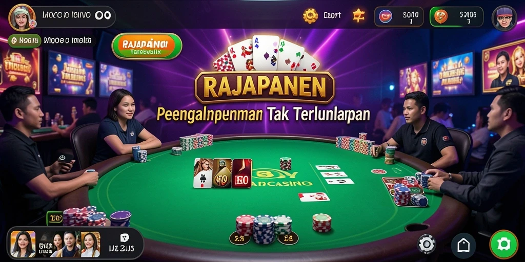 Tampilan gameplay Live Casino yang seru dan interaktif dalam RAJAPANEN.