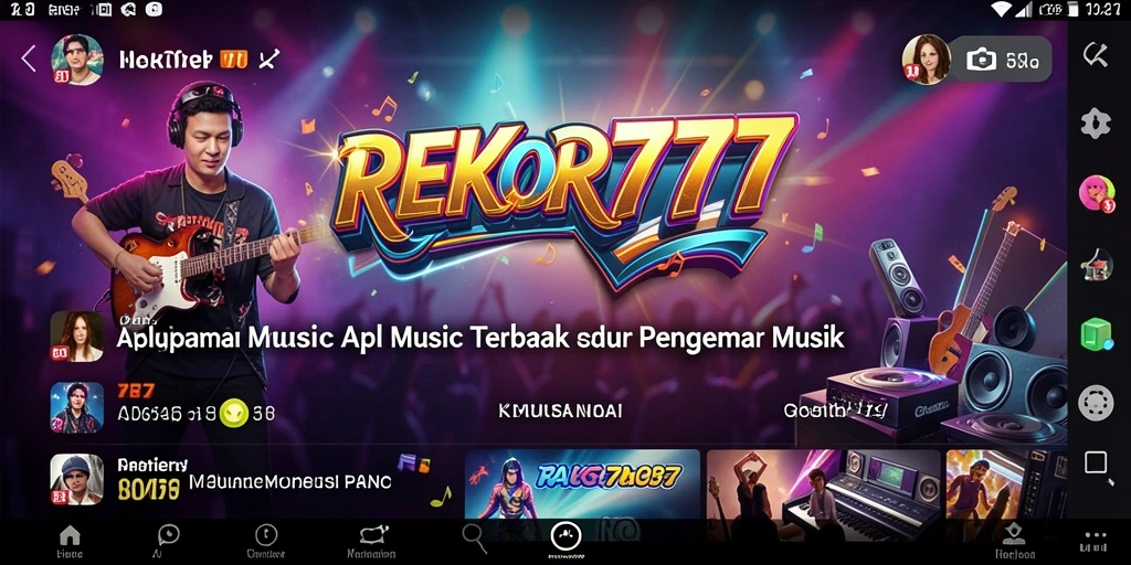 Tangkapan layar gameplay yang menampilkan interaksi musik menarik di REKOR777.