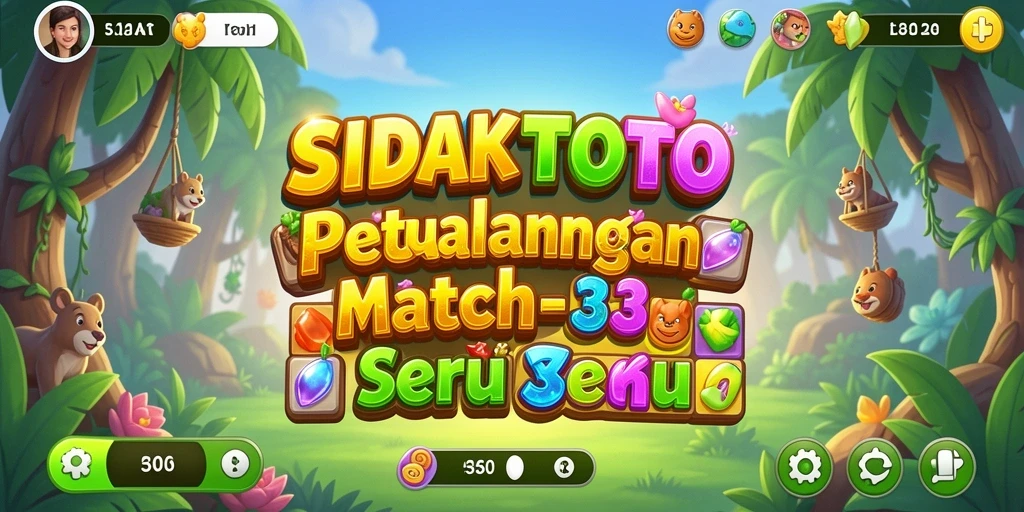 Tampilan gameplay menawan dalam SIDAKTOTO dengan batu permata yang berwarna-warni.
