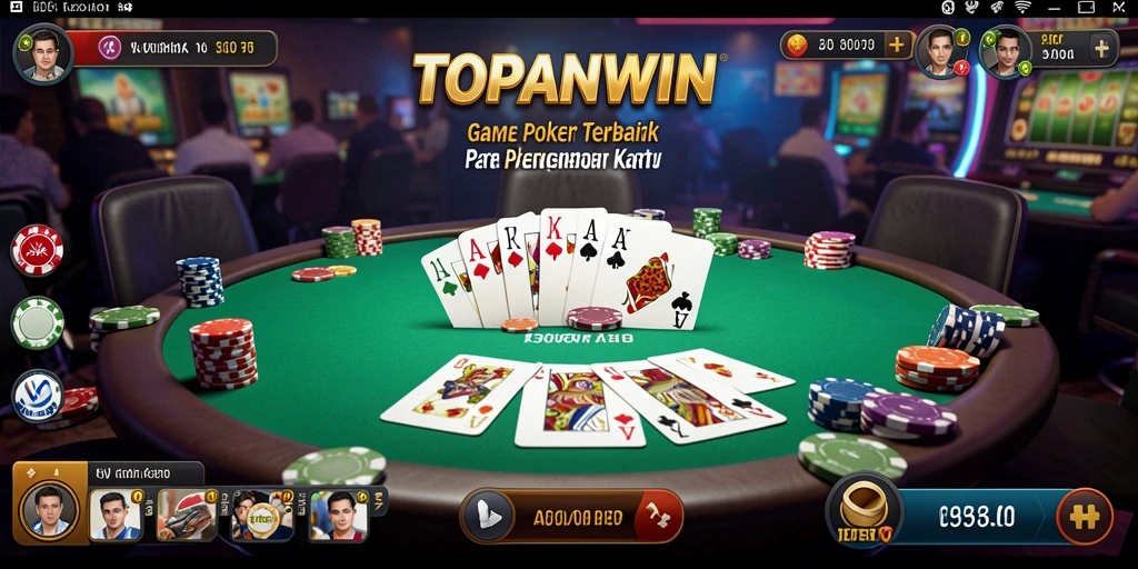 Screenshot gameplay TOPANWIN yang menampilkan aksi seru permainan Poker.