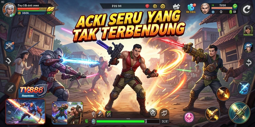Screenshot TV888 menampilkan aksi mendebarkan dalam gameplay.