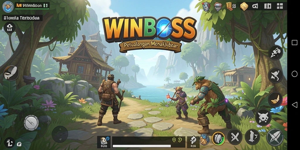 Tampilan gameplay yang menakjubkan dalam dunia terbuka WINBOSS.